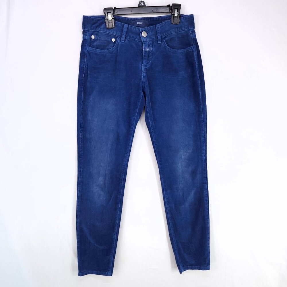 CLOSED Corduroy Jeans Womens 25 Blue Skinny Leg Low Rise Made in Italy Pants